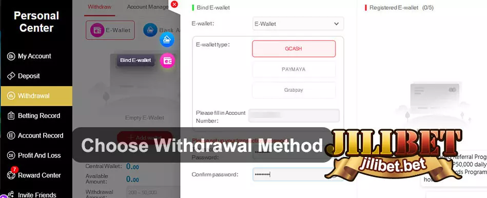 Choose Withdrawal Method